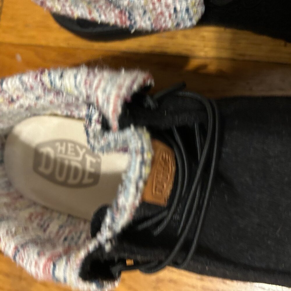 Hey Dude Shoes - Wendy Gray Wooly Twill Fold Boots - Size: 7 - Picture 7 of 15